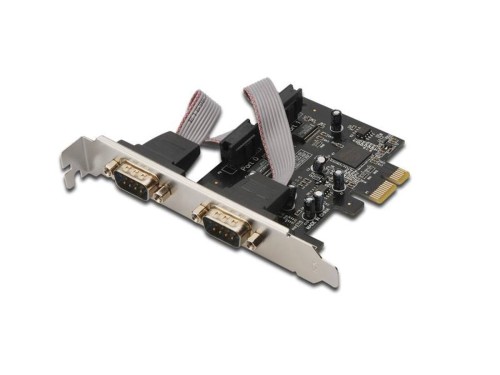 Digitus Karta rozszerzeń/Kontroler PCI Express RS232 Serial Port, 2xDB9, Chipset: ASIX99100