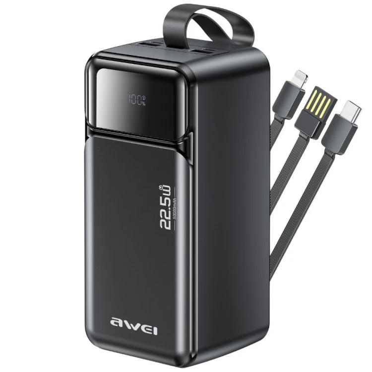 AWEI Powerbank 50000mAh 22,5W PA-107 PD 3xUSB