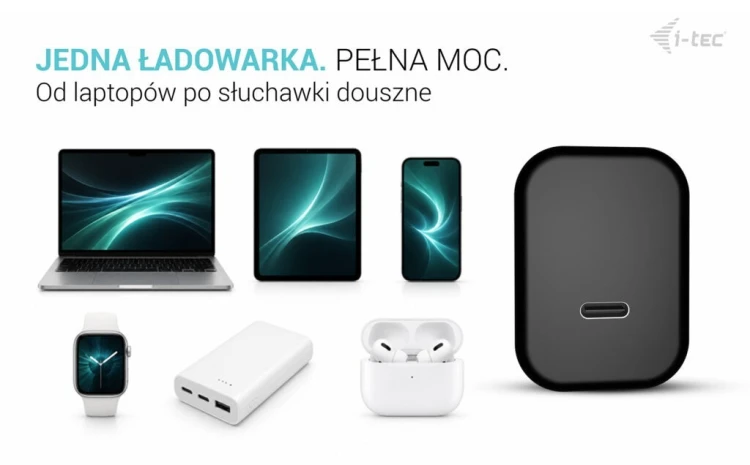 i-tec Ładowarka 65W USB-C GaN Charger PD 65W czarna
