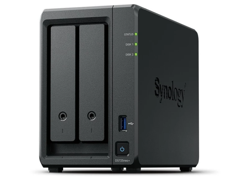 Synology Serwer NAS DS725ne+ 2x0HDD 2,6Ghz 1x4GB DDR4 1x1GbE 2,5GbE