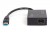 Digitus Karta sieciowa USB 3.0 typ A na Gigabit SFP, adapter światłowodowy 1000 Mb/s, moduł SFP sprzedawany osobno