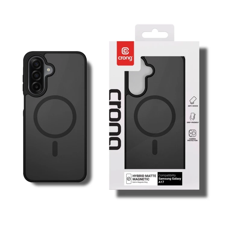 CRONG Etui Hybrid Matte Magnetic Etui MagSafe Samsung Galaxy A17 Czarne