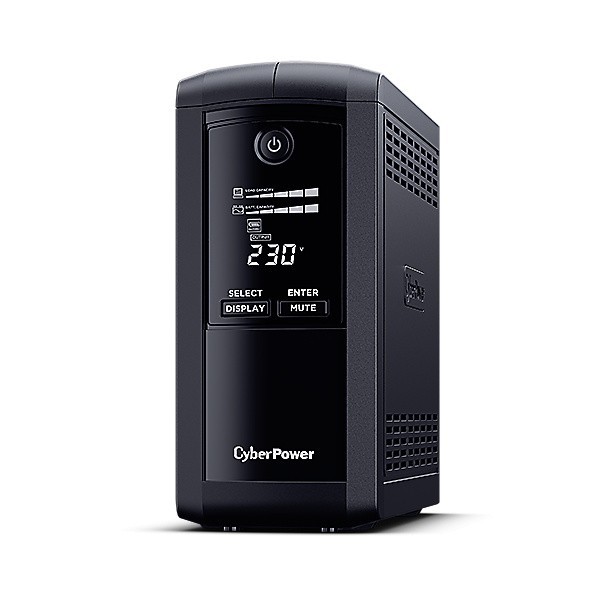 CyberPower Zasilacz awaryjny VP700ELCD 700VA/390W, Symulowana fala sinusoidalna, AVR, USB, LCD, 4xSchuko