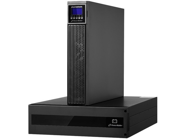 PowerWalker Zasilacz awaryjny On-Line 6kVA RTG PF1, 2x IEC Out + Terminal, USB/RS-232, LCD, Rack 19 cali + baterie