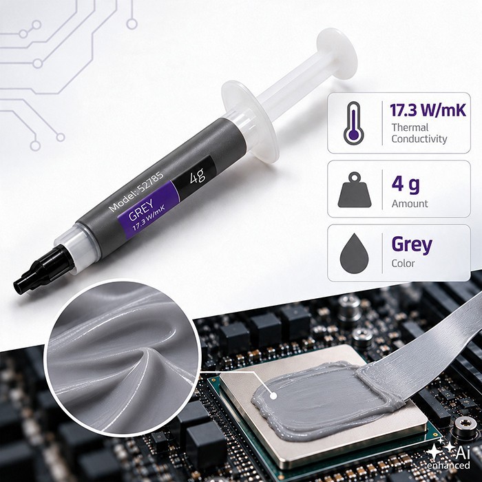 Qoltec Pasta termoprzewodząca 17.3W/m-K | 4g | szara