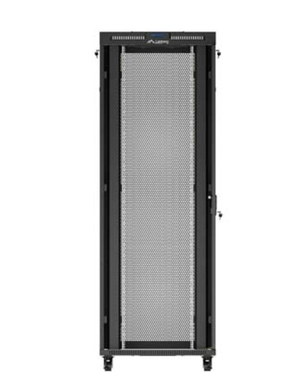 Lanberg Szafa instalacyjna rack stojąca 19 cali 47U 800x1200 czarna drzwi    perforowane LCD (flat pack) V2