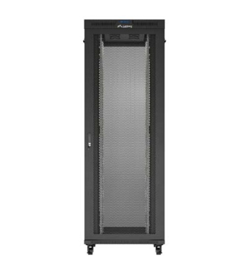 Lanberg Szafa instalacyjna rack stojąca 19 cali 47U 800x1200 czarna drzwi    perforowane LCD (flat pack) V2