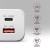 AXAGON ACU-PQ100W Ładowarka sieciowa GaN 100W, 2x port (USB-C + USB-A), PD3.0/PPS/QC4+, mini, biała