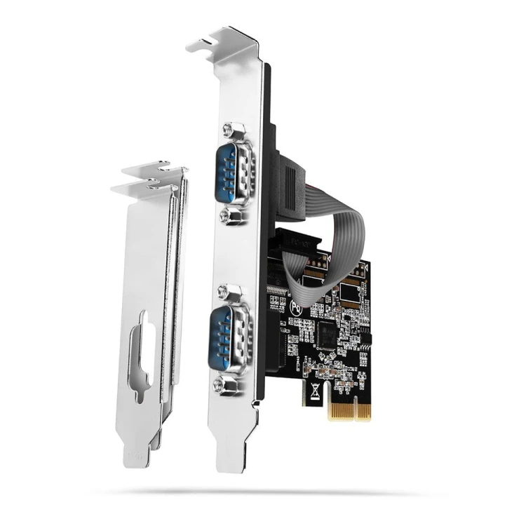 AXAGON PCEA-S2N Kontroler PCIe 2x port szeregowy RS232 250 Kbps, w zestawie SP &amp; LP