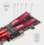 AXAGON PCEM2-ND Kontroler PCIe x 8, 2x slot M.2 NVMe M-key RAID wsparcie dla płyt bez bifurkacji, w zestawie, SP &amp; LP