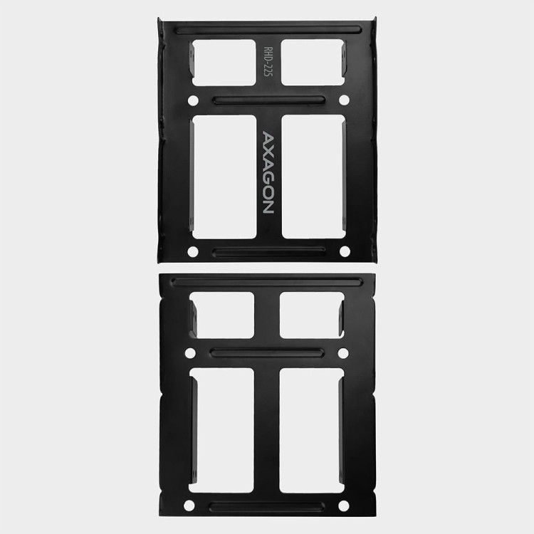 AXAGON RHD-225 Ramka metalowa do montażu 2 x 2.5" w pozycji 3.5" Czarna