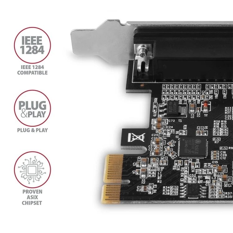 AXAGON PCEA-P1N Kontroler PCIe 1x port równoległy LPT, w zestawie SP &amp; LP
