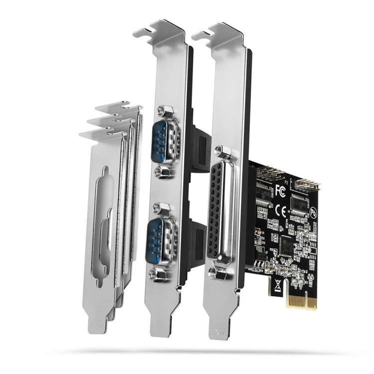 AXAGON PCEA-PSN Kontroler PCIe 1x port równoległy LPT + 2x port szeregowy RS232 250 kbps, w zestawie SP &amp; LP