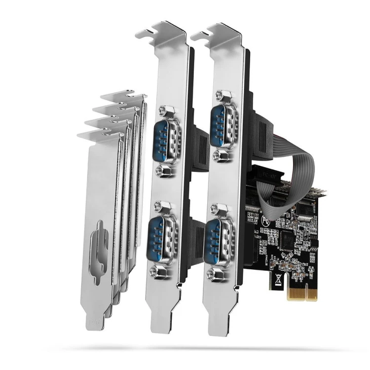 AXAGON PCEA-S4N Kontroler PCIe 4x port szeregowy RS232 250 kbps, w zestawie SP &amp; LP