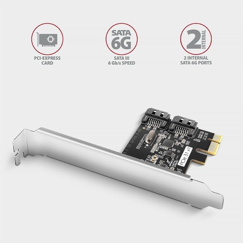 AXAGON PCES-SJ2 Kontroler PCIe 2x wewnętrzny port SATA 6G, chipset JMB582 SP &amp; LP