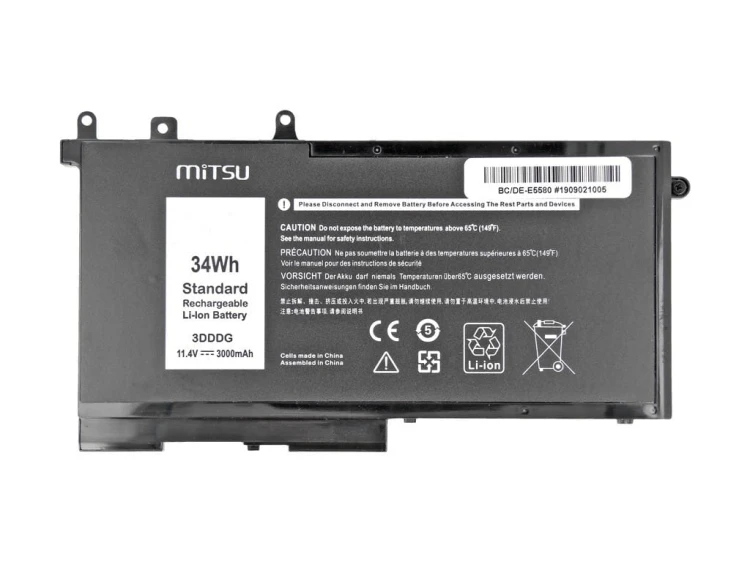 Mitsu Bateria do Dell Latitude E5280, E5580 3000 mAh (34 Wh) 11.4 Volt