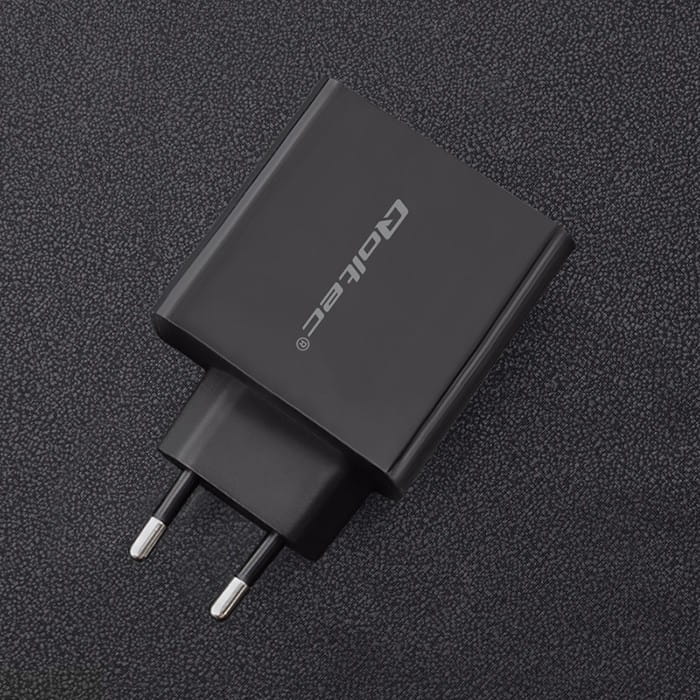 Qoltec Ładowarka sieciowa | 45W | 5-20V | 2.25-3A | USB typ C PD | USB | Czarna