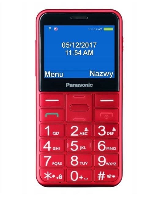 Panasonic Telefon dla seniora KX-TU155 czerwony