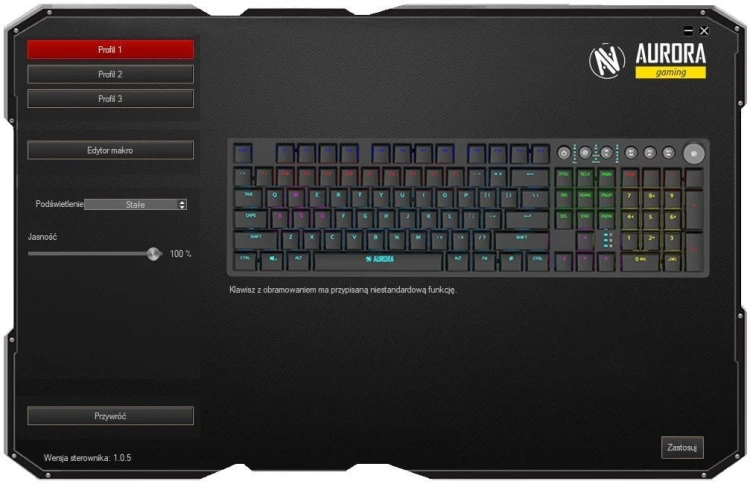 iBOX Klawiatura  Aurora K-6 Gaming mechaniczna