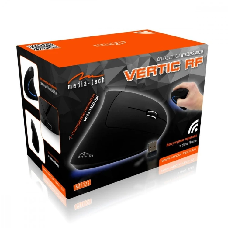 Media-Tech Mysz pionowa bezprzewodowa Vertic RF MT1123 optyczna