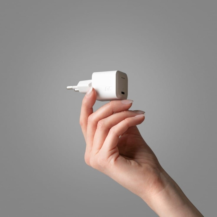 Green Cell  Ładowarka GC PowerGaN 33W PD 3.0 QC 3.0 USB-C biała