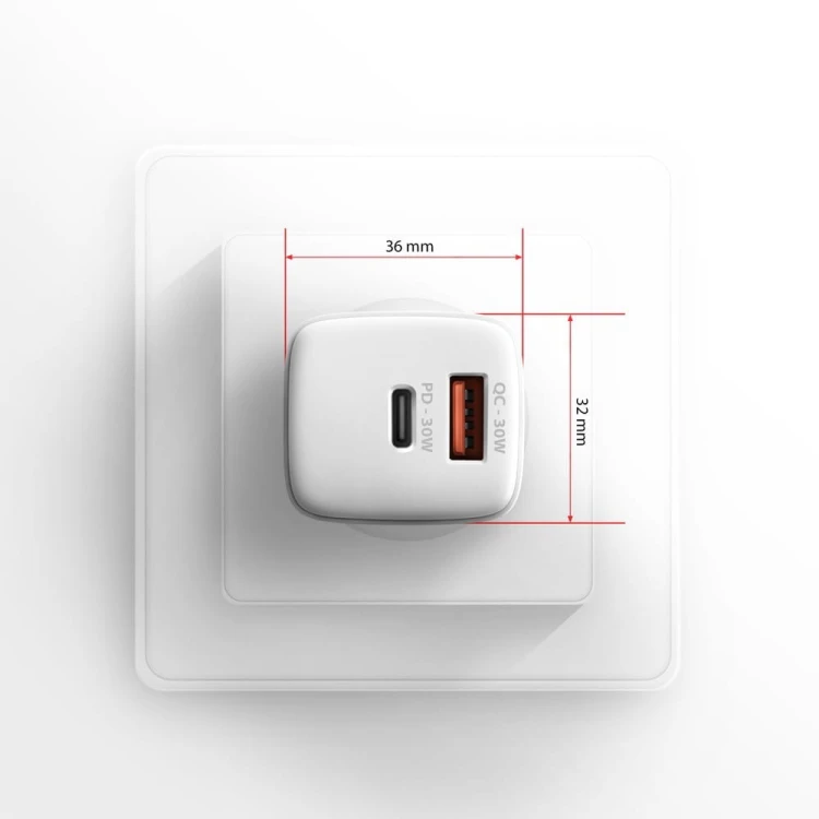 AXAGON ACU-PQ30W Ładowarka sieciowa PD &amp; QC 30W, QC3.0,4.0/AFC/FCP/PPS/Apple Biała