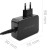 Qoltec Ładowarka GaN Power Pro | 1xUSB-C | 45W | 5-20V | 2.25-3A |      Czarna