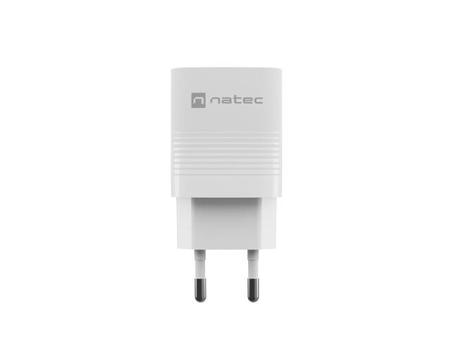 Natec Ładowarka sieciowa Ribera GAN 1X USB-A + 1X USB-C 30W Biała