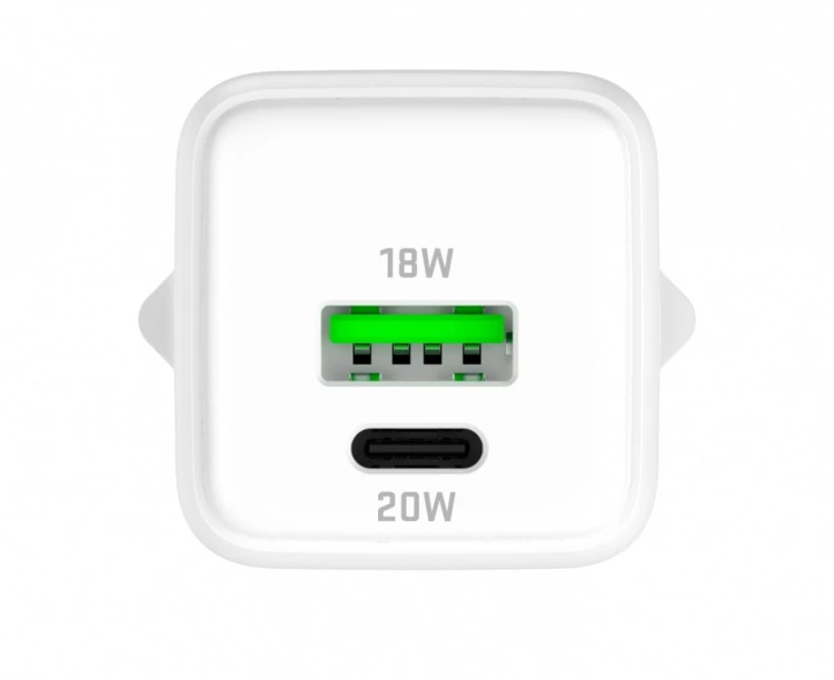 YENKEE Ładowarka sieciowa USB C/A 20W/18W 3A Power delivery 3.0 QC3.0