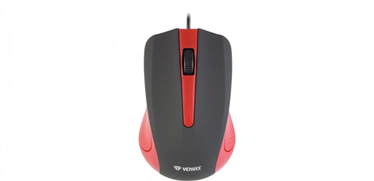 YENKEE Mysz przewodowa USB 3 przyciski, gumowana powierzchnia