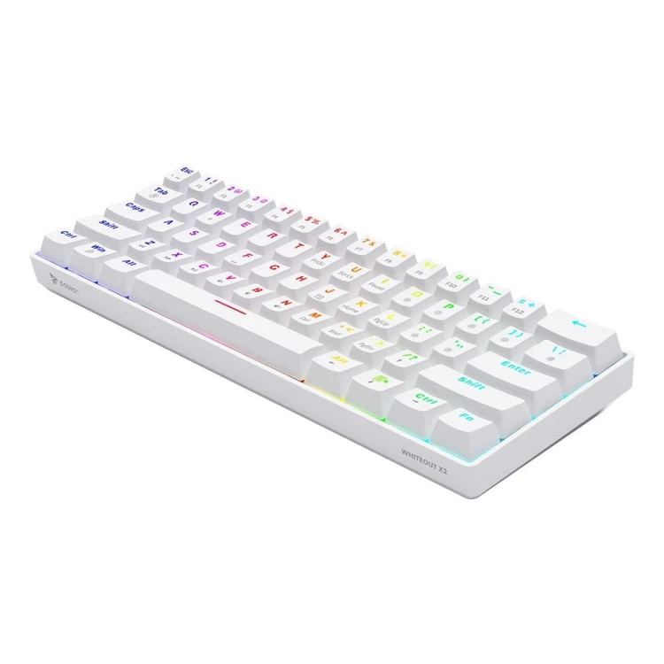 Savio Klawiatura mechaniczna Whiteout X2, Brown Outemu, Hot Swap