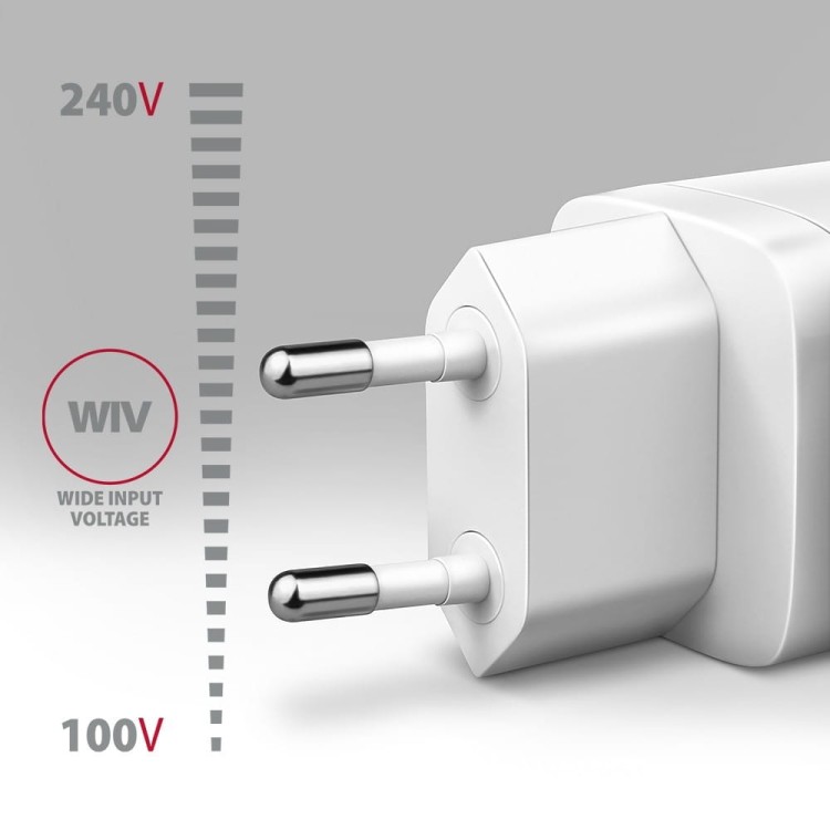 AXAGON ACU-PD20W Ładowarka sieciowa PD 20W, 1x port USB-C, PD3.0/QC3.0/AFC/FCP/Apple Biała