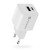 everActive Ładowarka sieciowa GaN 1X USB, 1X USB-C 20W QC3.0 Biała