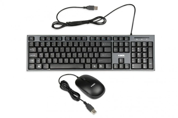 iBOX Zestaw klawiatura + mysz IBOX IKMS606 (USB 2.0; (US); czarna, optyczna; 800 DPI)