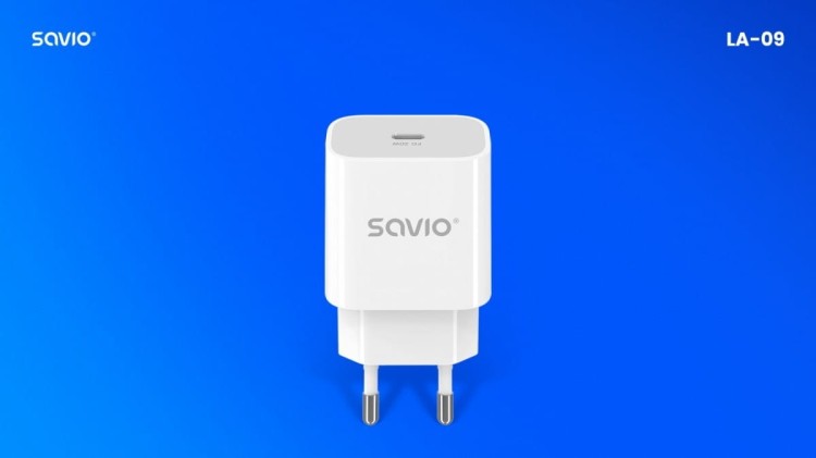 Savio Ładowarka sieciowa 20W LA-09 USB-C QC, PD 3.0