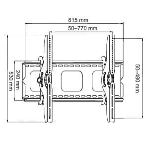 ART Uchwyt do TV LCD/LED/PLAZMA 32-100 100KG AR-08 regulacja w pionie