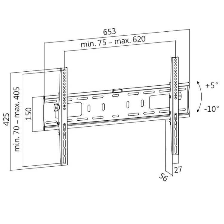 LogiLink Uchwyt ścienny LCD/LED VESA, 37-70', max. 50kg