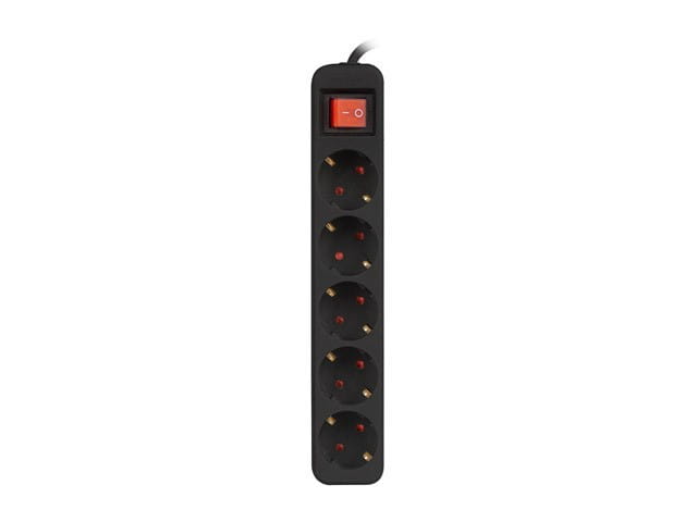 Lanberg Listwa przedłużacz 3m 5x230 c  PS1-05F-0300-BK