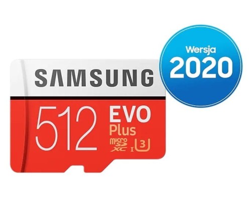 Samsung Karta pamięci microSD MB-MC512KA/EU 512GB EVO Plus + adapter