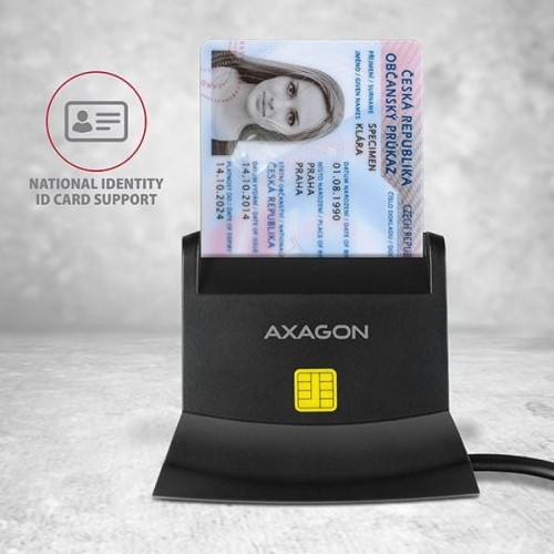 AXAGON CRE-SM2 Czytnik kart identyfikacyjnych &amp; SD/microSD/SIM USB