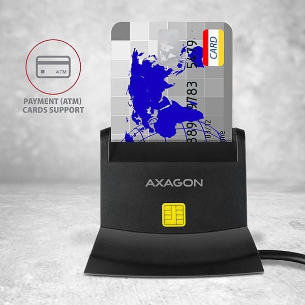 AXAGON CRE-SM2 Czytnik kart identyfikacyjnych &amp; SD/microSD/SIM USB