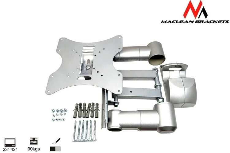 Maclean Uchwyt do monitora 23-42''  30 kg uniwersalny MC-503A S max vesa 200 srebrny