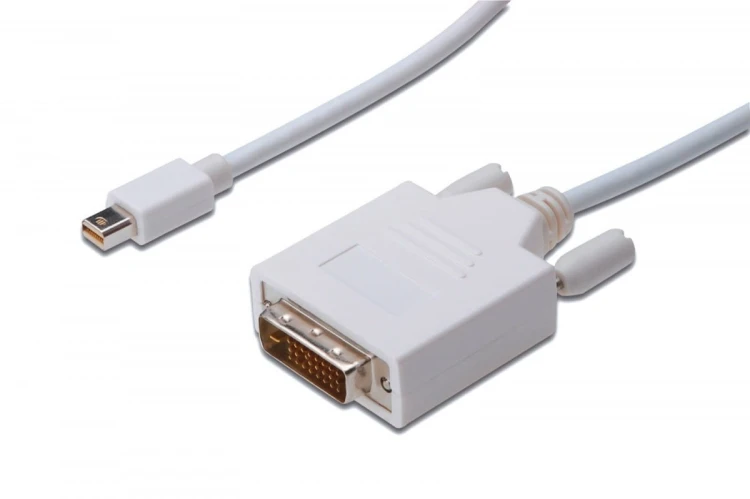 Digitus Kabel adapter Displayport 1080p 60Hz FHD Typ miniDP/DVI-D (24+1) M/M biały 2m
