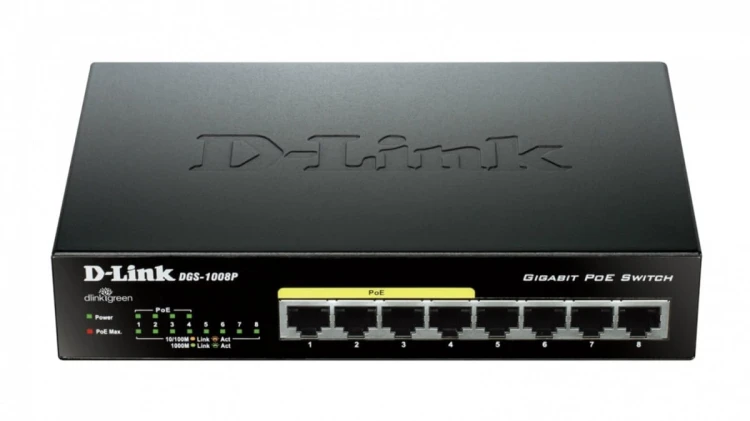D-Link Switch 8-port  10/100/1000Gigabit Metal Housing Desktop