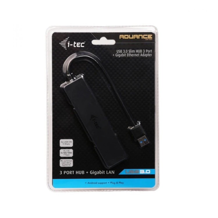 i-tec USB 3.0 Slim HUB 3 Port + Gigabit Ethernet 10/100/1000