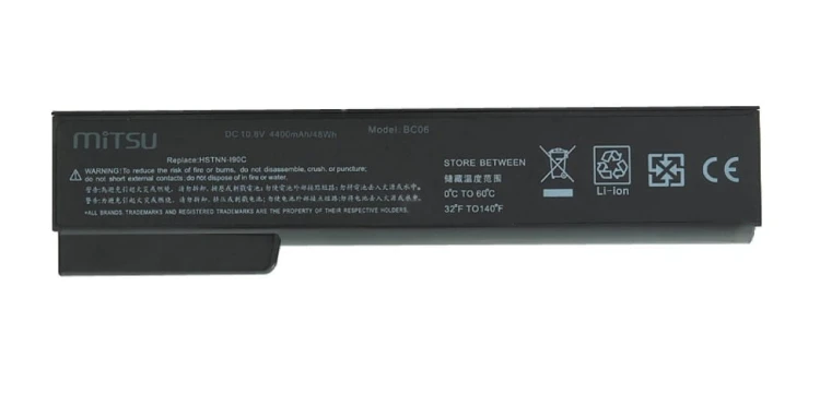 Mitsu Bateria do HP EliteBook 8460p, 8460w 4400 mAh (48 Wh) 10.8 - 11.1 Volt