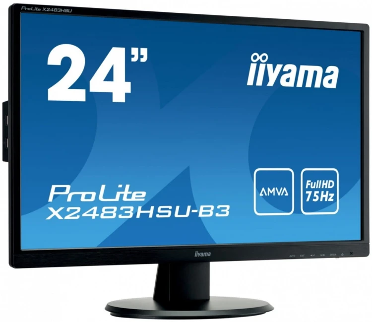 IIYAMA Monitor 23.8 ProLite X2483HSU-B3 AMVA,HDMI,USB,DP,2x2W