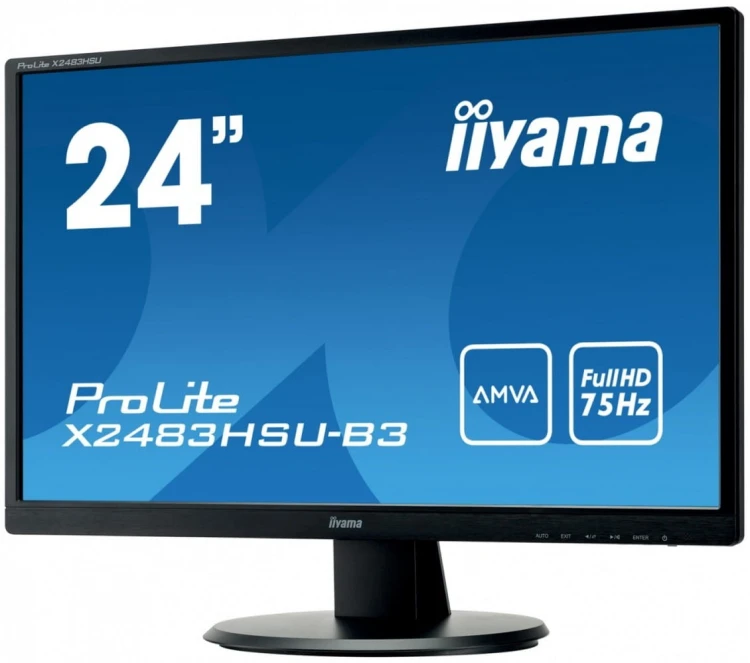 IIYAMA Monitor 23.8 ProLite X2483HSU-B3 AMVA,HDMI,USB,DP,2x2W