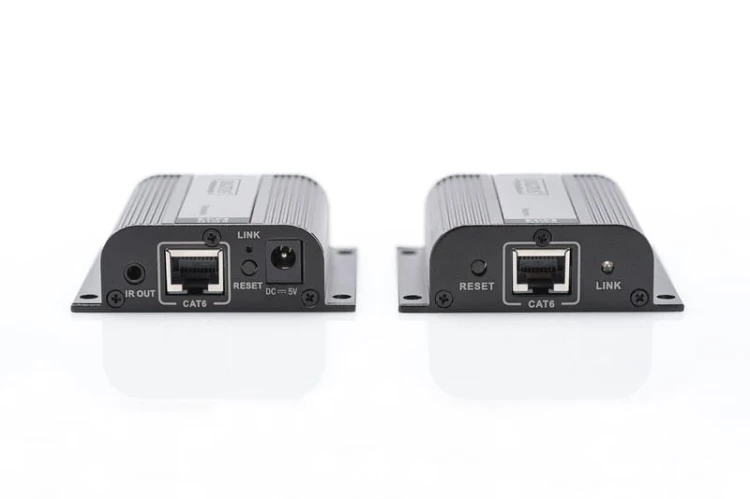 Digitus Przedłużacz/Extender HDMI do 50m po skrętce Cat.6/7 UTP, 1080p 60Hz FHD, HDCP 1.2, IR, audio (zestaw)