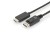 Digitus Kabel adapter DisplayPort 1.2 z zatrzaskiem 4K 60Hz UHD Typ DP/HDMI A M/M czarny 2m